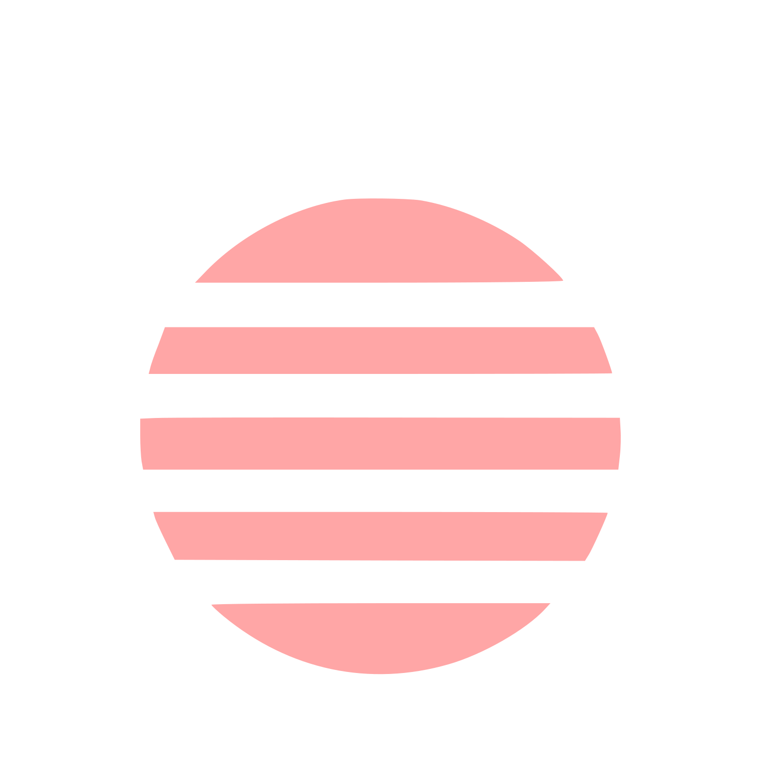 Striped Circle Sun Logo #ffa6a6
