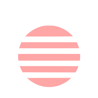 Striped Circle Sun Logo #ffa6a6