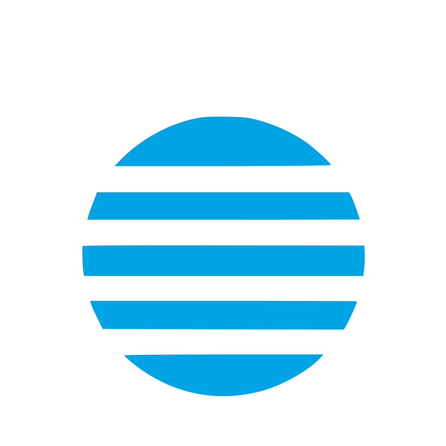 Striped Circle Sun Logo #00a3e4