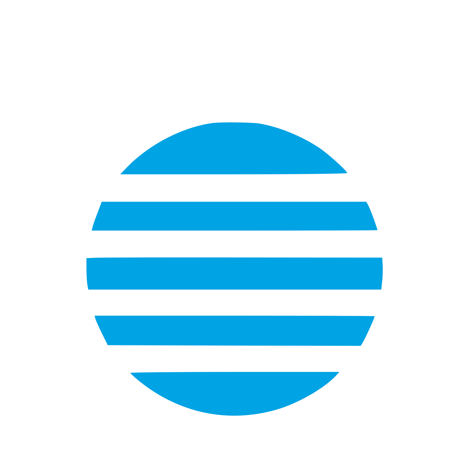 Striped Circle Sun Logo #00a3e4