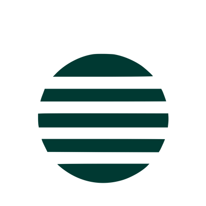 Striped Circle Sun Logo #003932
