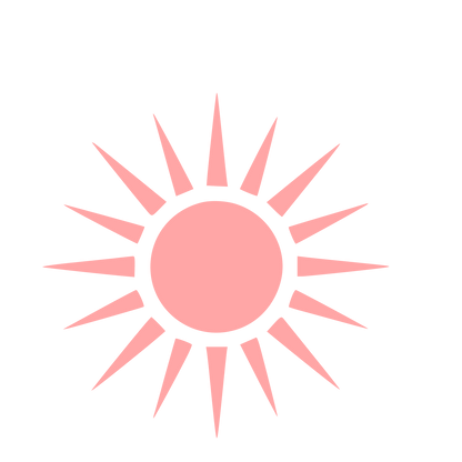 Spiked Sun Ray Logo #ffa6a6