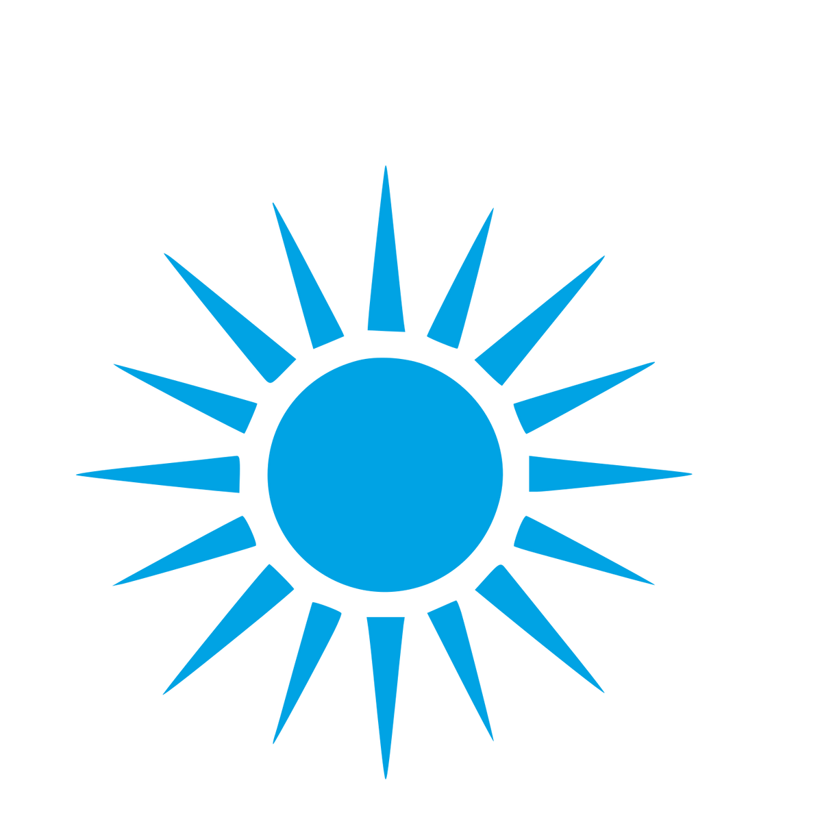 Spiked Sun Ray Logo #00a3e4
