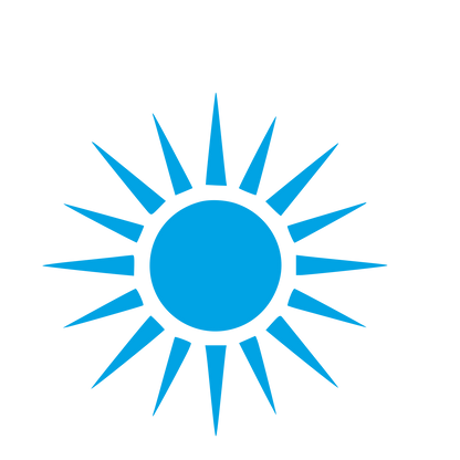 Spiked Sun Ray Logo #00a3e4