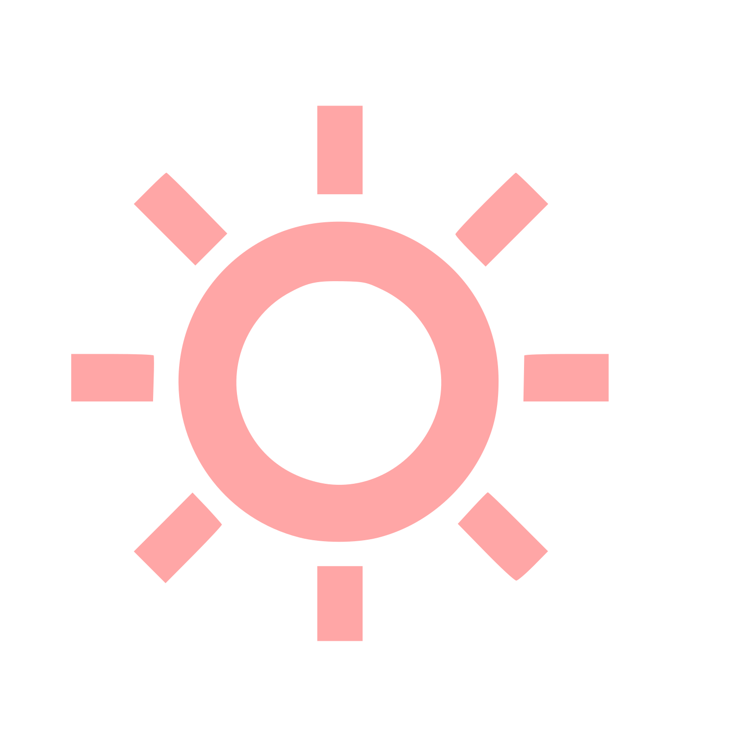 Minimal Sun Ray Logo #ffa6a6