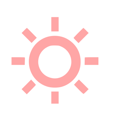 Minimal Sun Ray Logo #ffa6a6