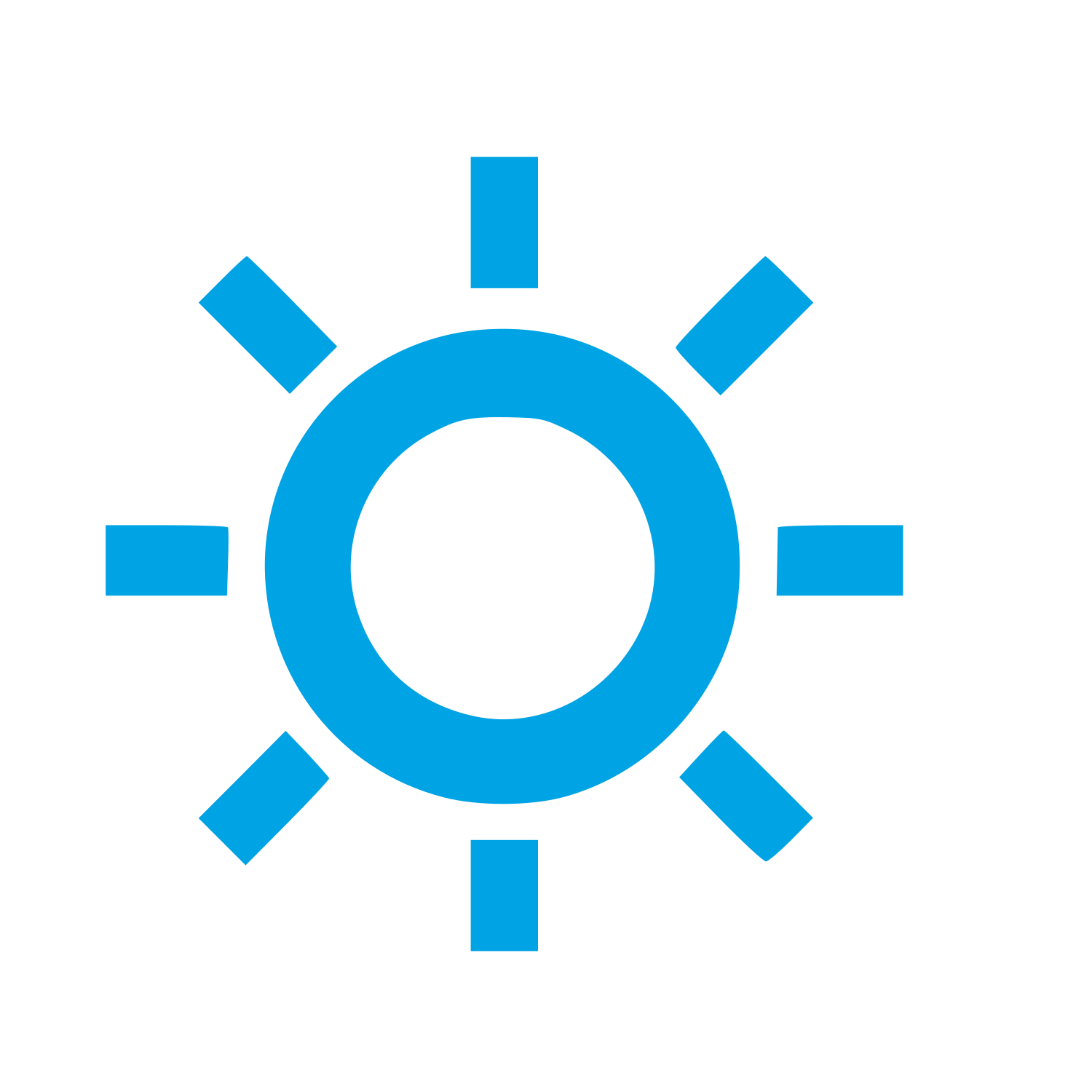 Minimal Sun Ray Logo #00a3e4