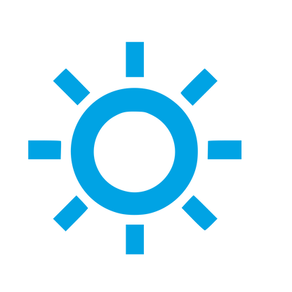 Minimal Sun Ray Logo #00a3e4