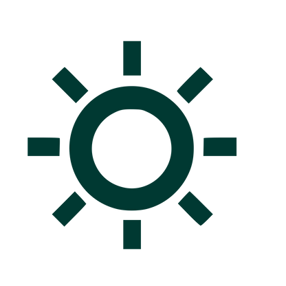 Minimal Sun Ray Logo #003932