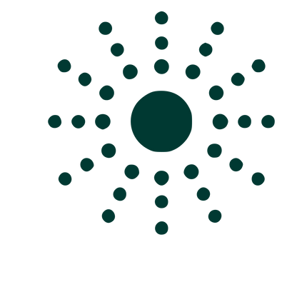 Dotted Sun Radiant Logo #003932