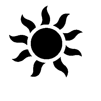 Curved Ray Sun Logo