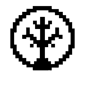 Pixel Tree Circle Logo