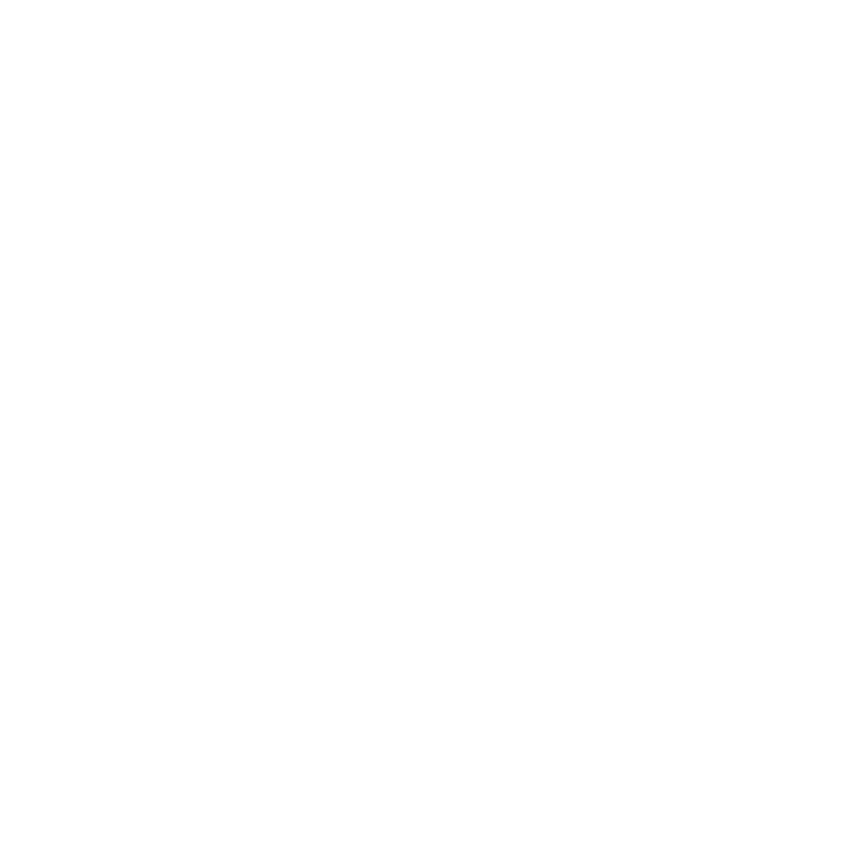 Pixel Tree Circle Logo #ffffff