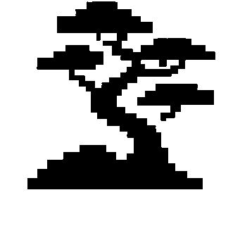 Pixel Bonsai Tree Logo