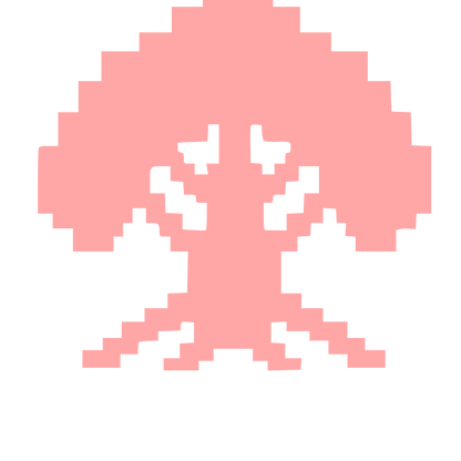 Pixel Tree Logo #ffa6a6