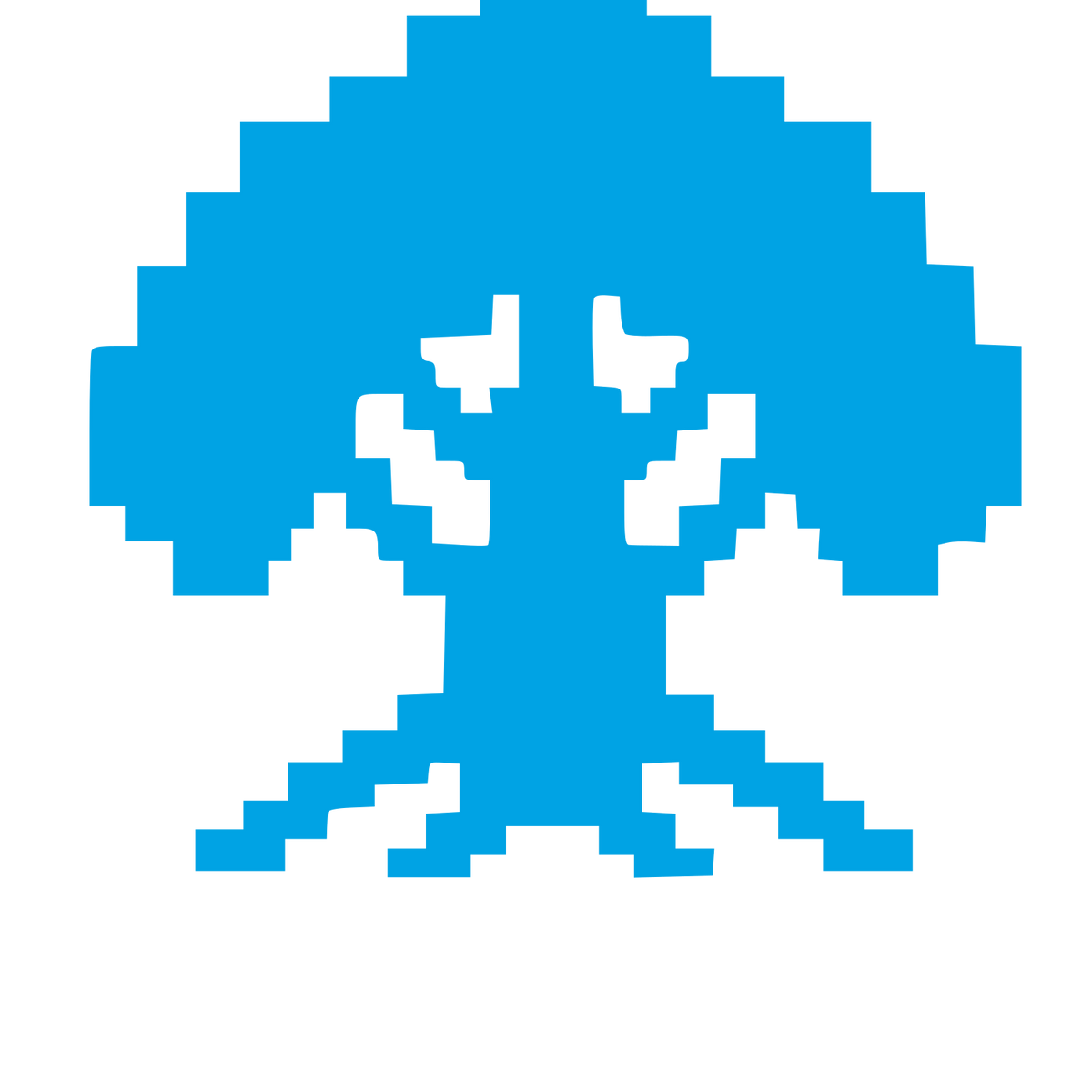 Pixel Tree Logo #00a3e4