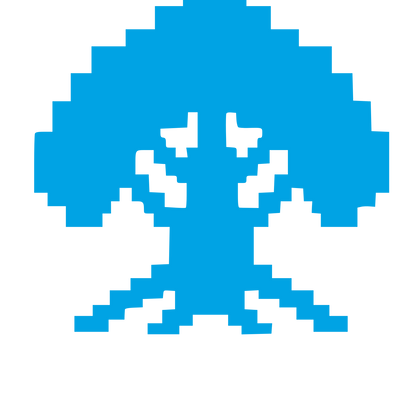 Pixel Tree Logo #00a3e4