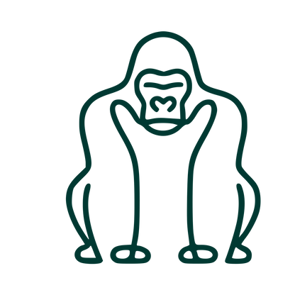 Monoline Gorilla Logo #003932