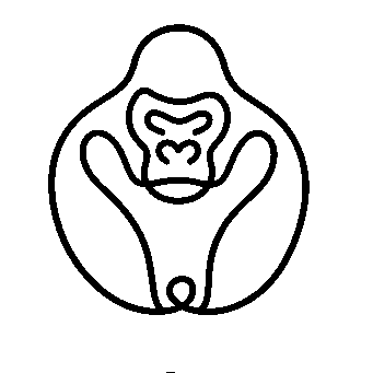 Monoline Gorilla Circle Logo