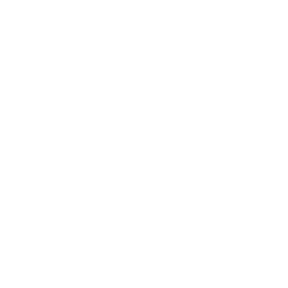 Monoline Gorilla Circle Logo #ffffff
