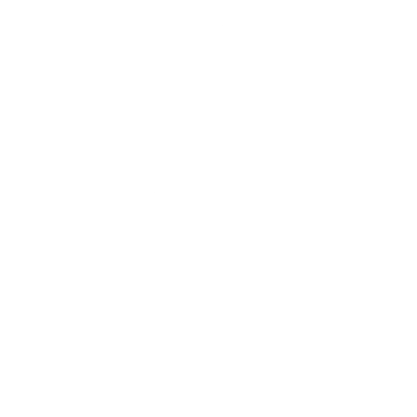Monoline Gorilla Sitting Logo #ffffff