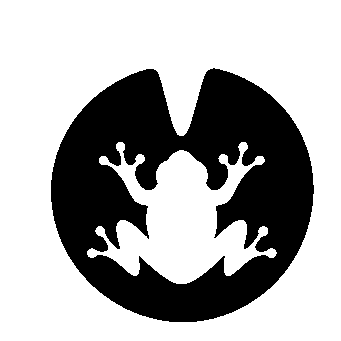 Frog on Lily Pad Logo
