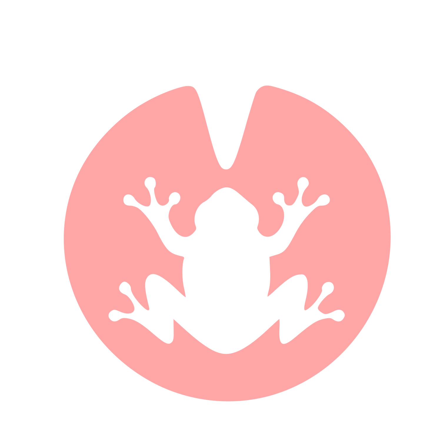 Frog on Lily Pad Logo #ffa6a6
