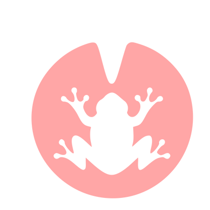 Frog on Lily Pad Logo #ffa6a6