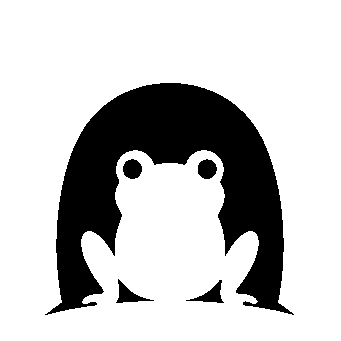 Negative Space Frog Logo