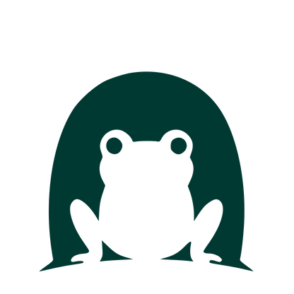 Negative Space Frog Logo #003932
