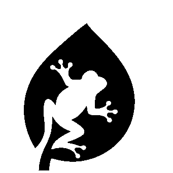 Frog on Leaf Logo