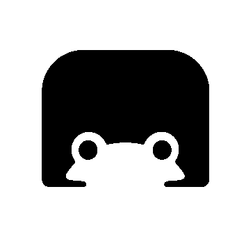 Peeking Frog Negative Space Logo