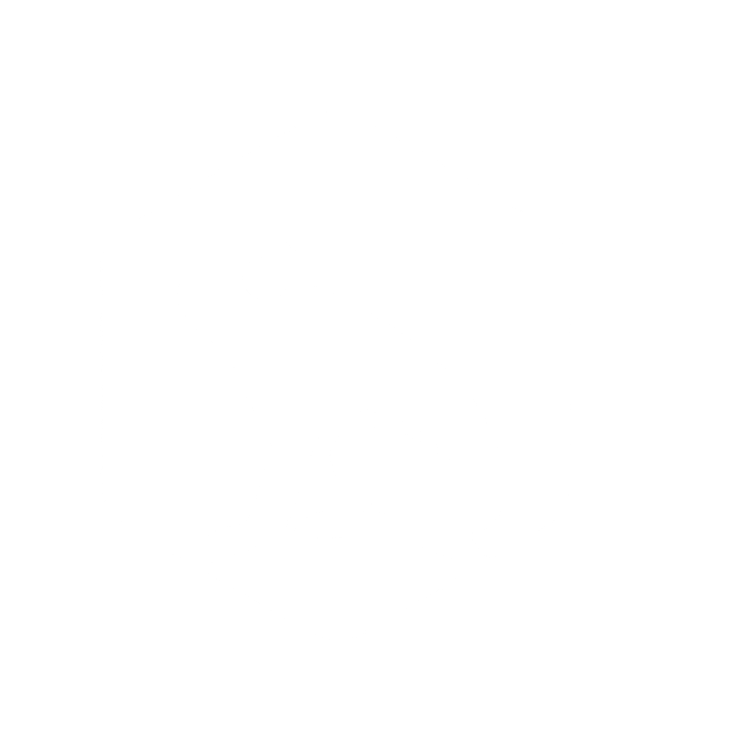 Frog Hexagon Negative Space Logo #ffffff