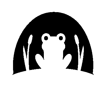 Frog Negative Space Logo