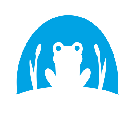 Frog Negative Space Logo #00a3e4