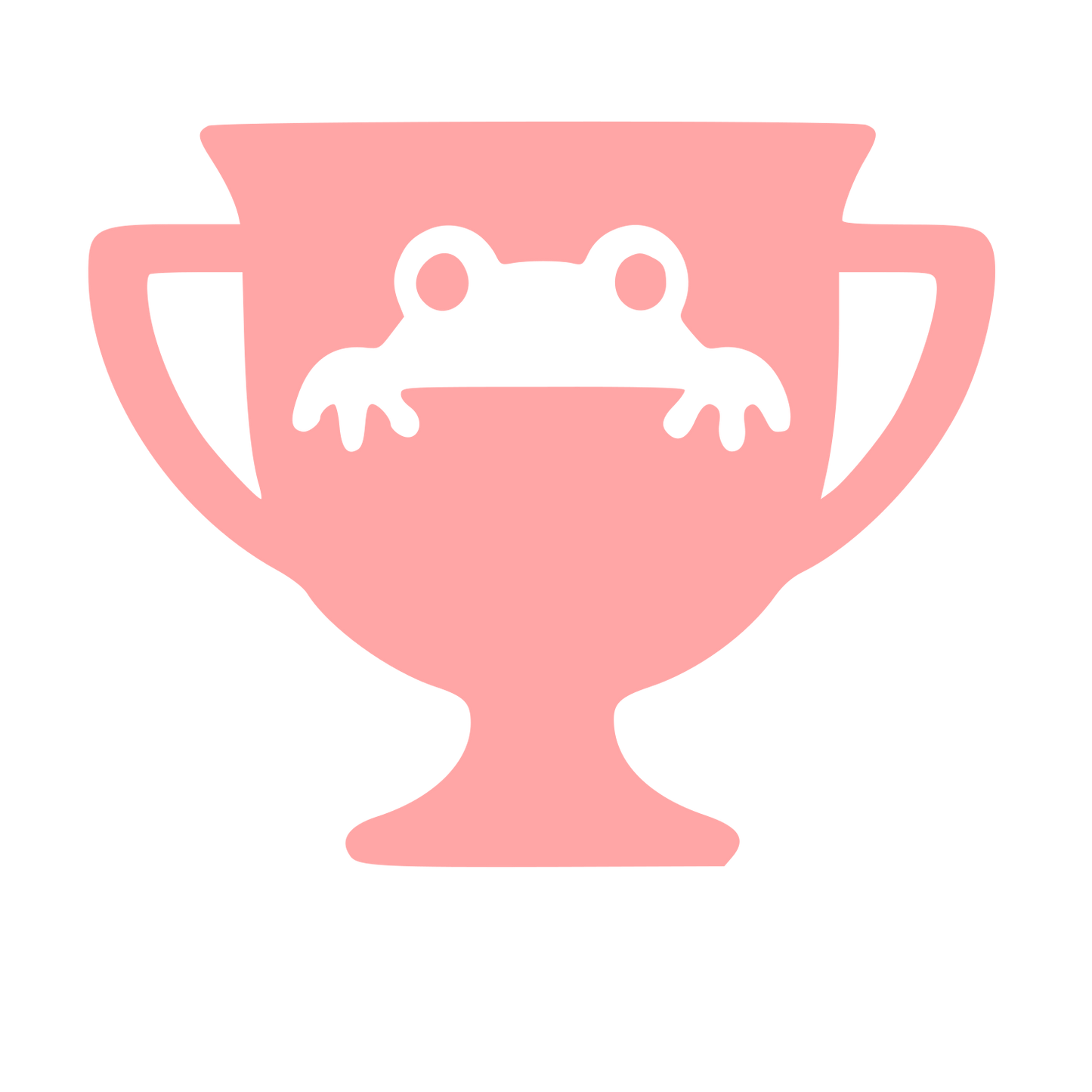 Frog Trophy Cup Logo #ffa6a6