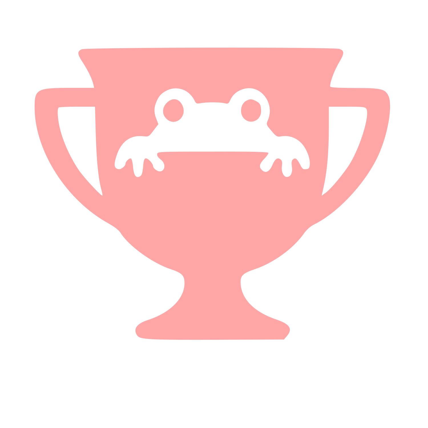 Frog Trophy Cup Logo #ffa6a6