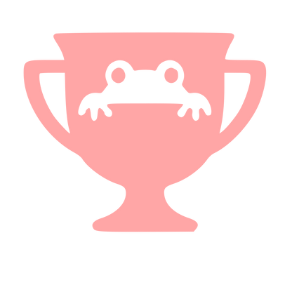 Frog Trophy Cup Logo #ffa6a6