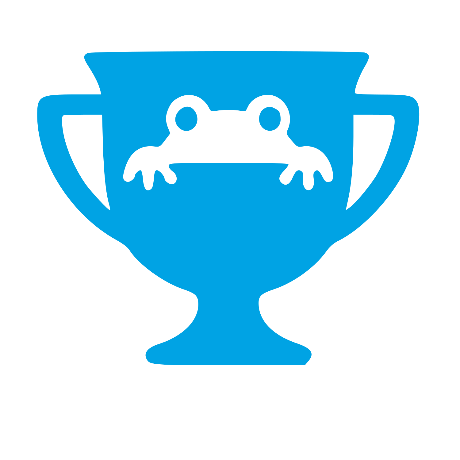 Frog Trophy Cup Logo #00a3e4
