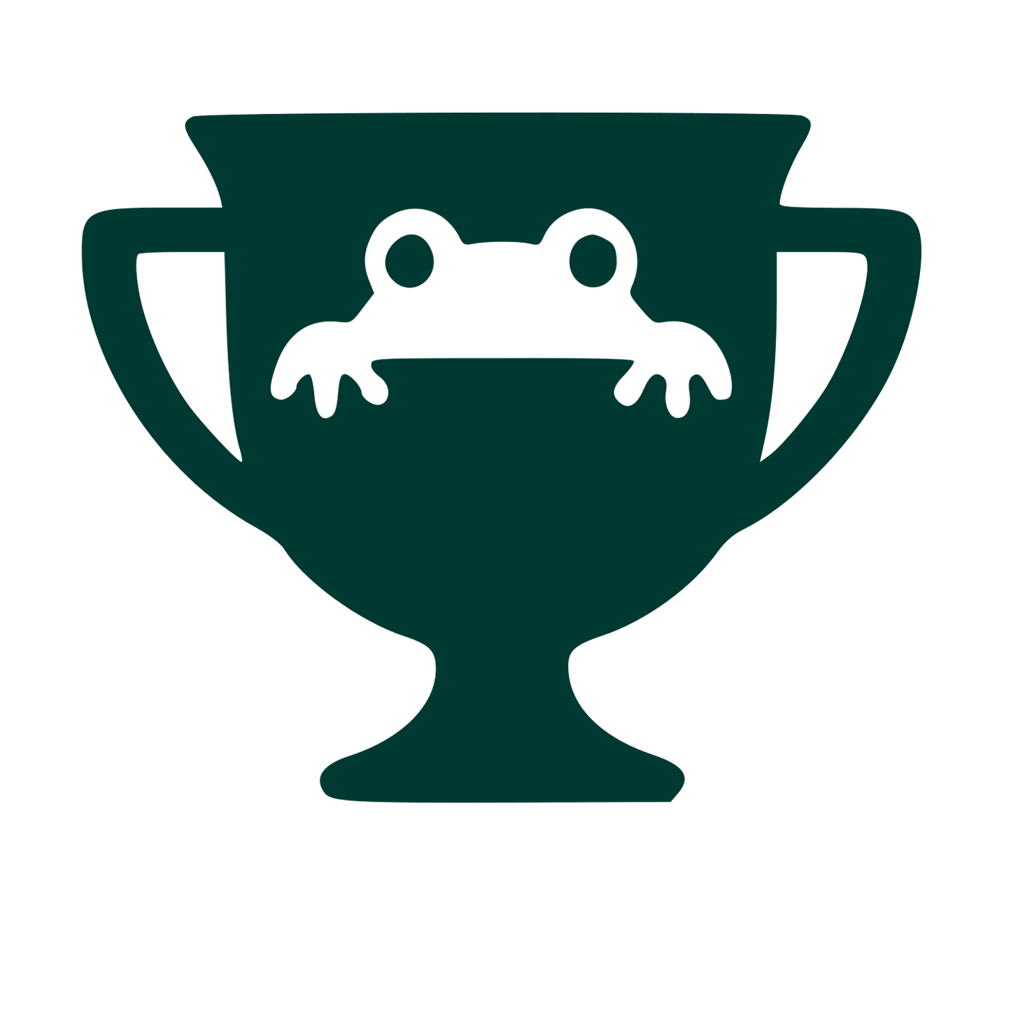 Frog Trophy Cup Logo #003932