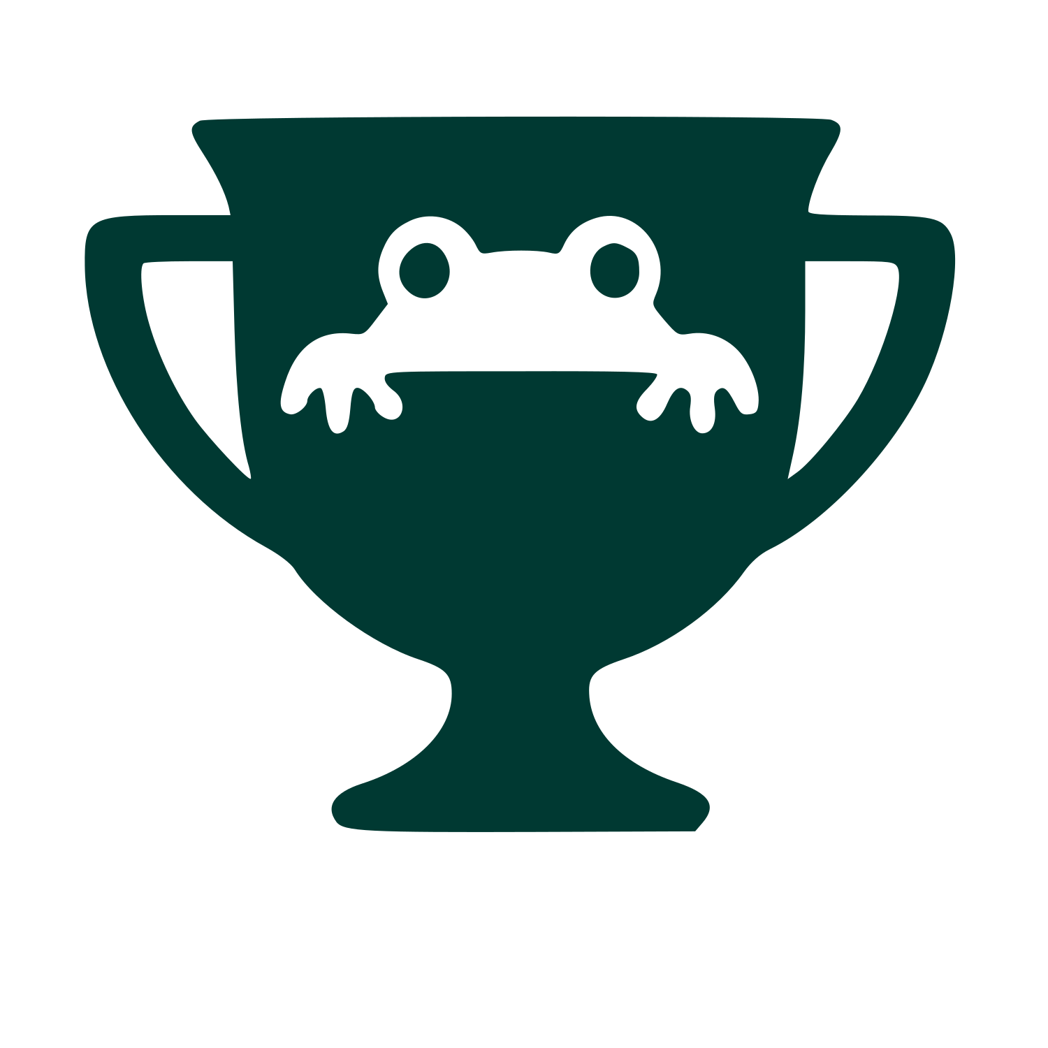 Frog Trophy Cup Logo #003932