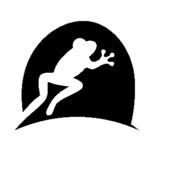 Frog Silhouette Dome Logo