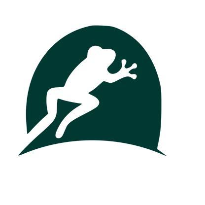 Frog Silhouette Dome Logo #003932