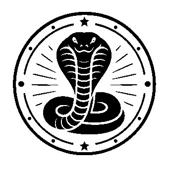 Cobra Snake Stamp Badge Logo