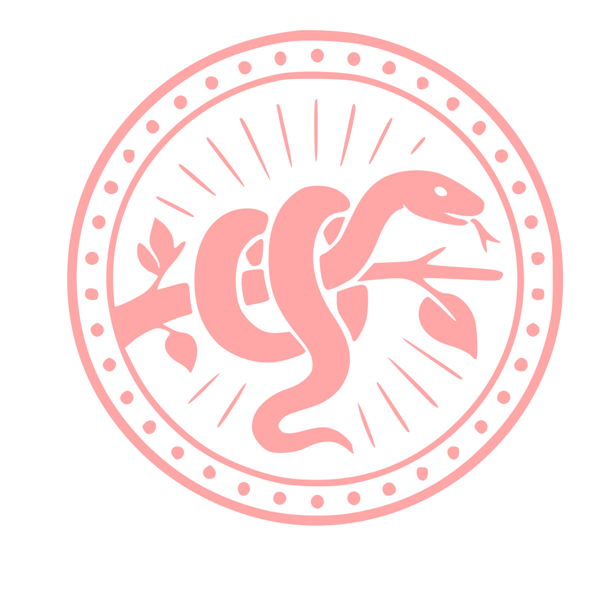Snake Branch Badge Logo #ffa6a6