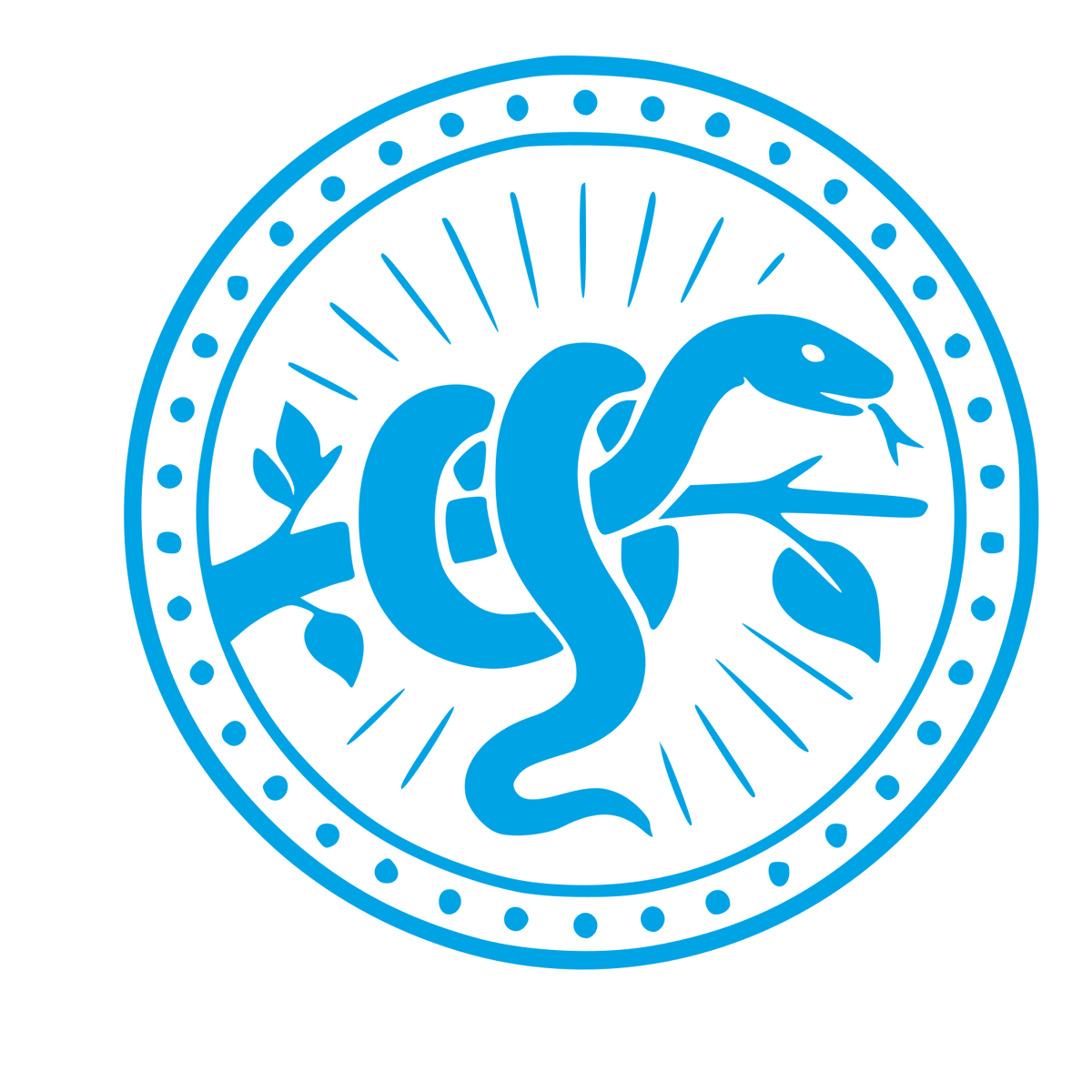 Snake Branch Badge Logo #00a3e4