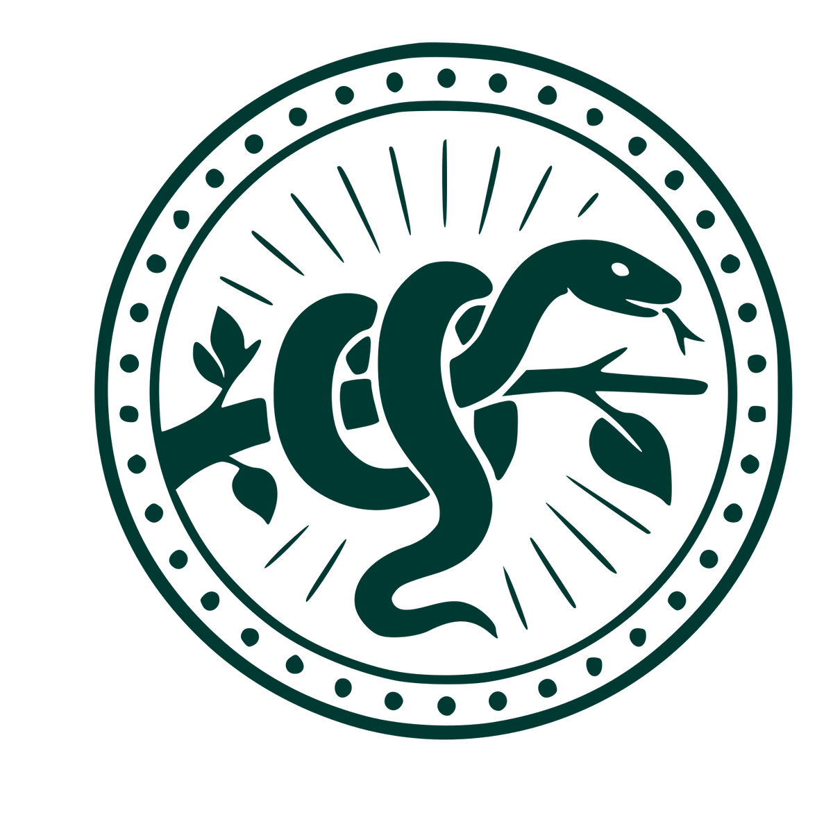 Snake Branch Badge Logo #003932