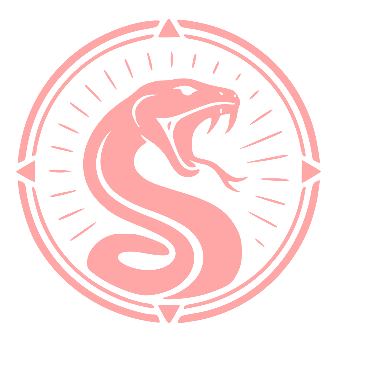 Cobra Snake Stamp Badge Logo #ffa6a6