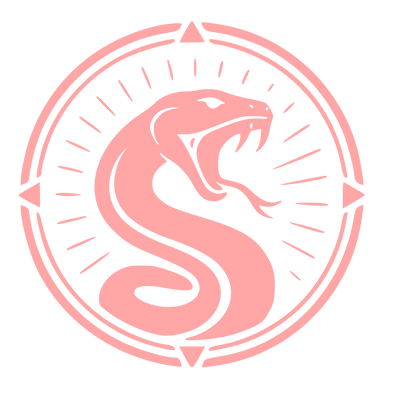 Cobra Snake Stamp Badge Logo #ffa6a6
