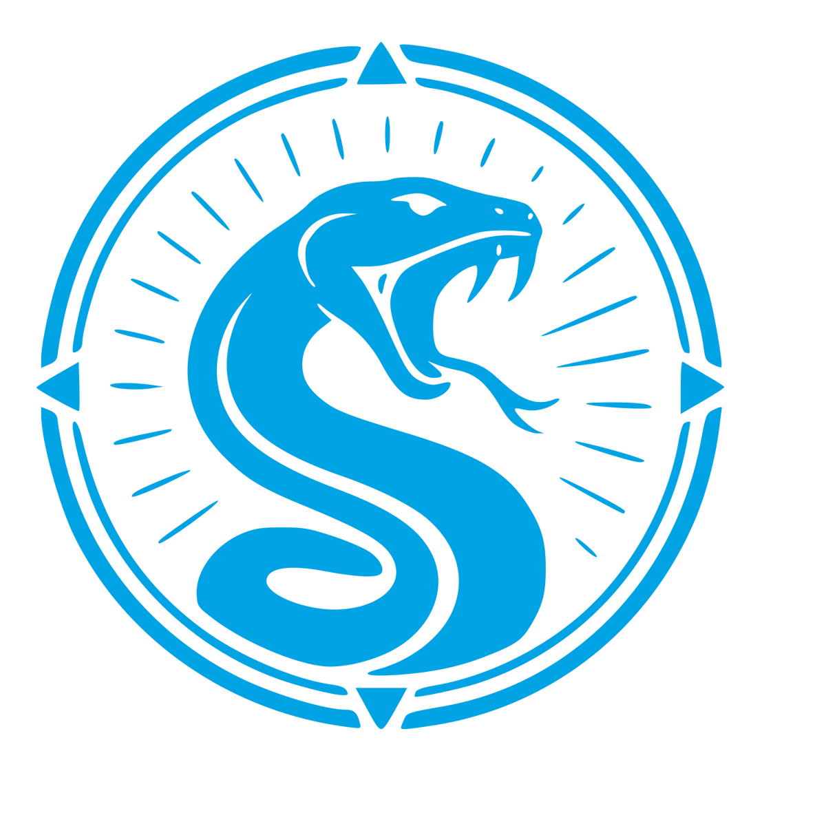 Cobra Snake Stamp Badge Logo #00a3e4